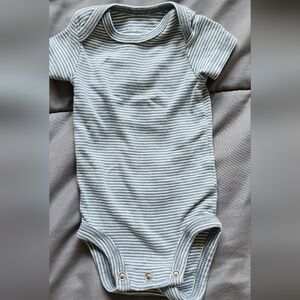 💙3 Months Striped Gray Kids One Piece